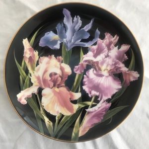 VINTAGE “Iris” China Plate Danbury Mint 1989 GIFT!
